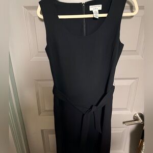 Covington Black Sleeveless Tie-Waist Midi Dress